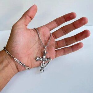 y2k style grunge heavy metal punk gothic emo cross pendant necklace